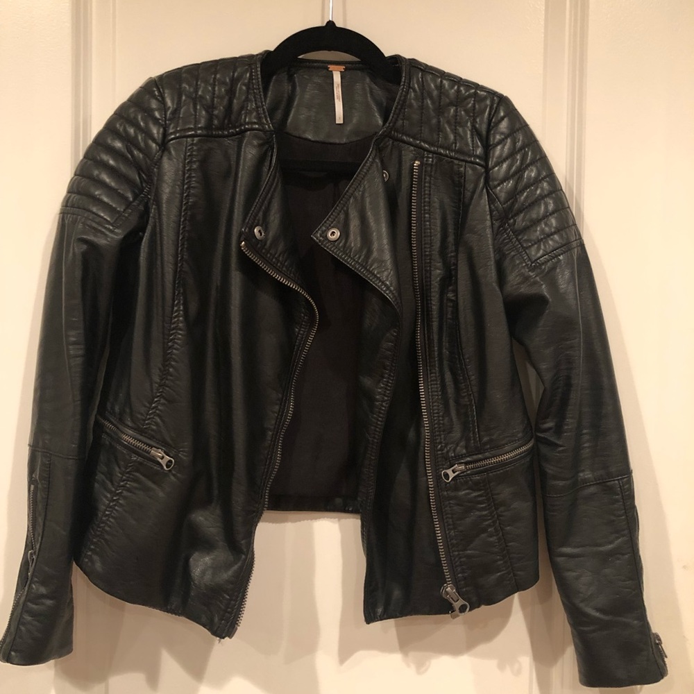 Free people vegan leather jacket